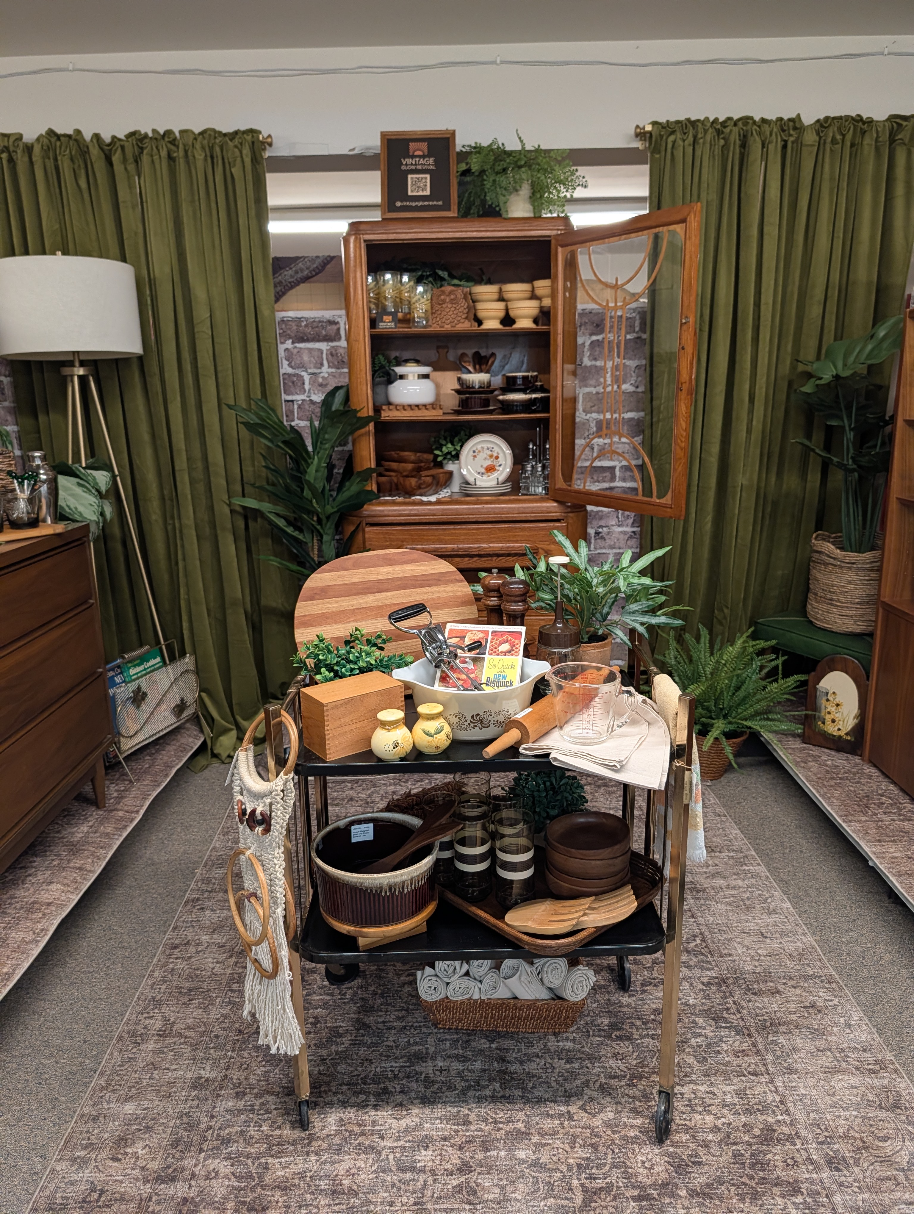 Moss + Amber Vintage booth at Weaver's Treasures Antique Mall